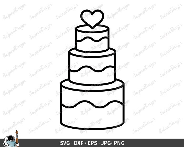 Detail 3 Tier Cake Drawing Nomer 10