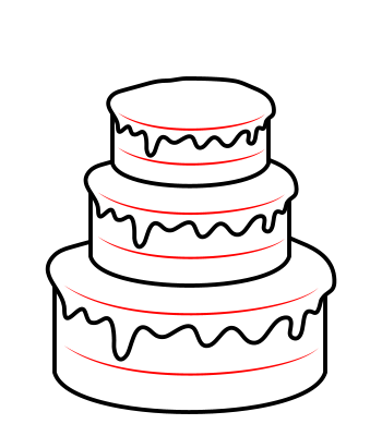 Detail 3 Tier Cake Drawing Nomer 5