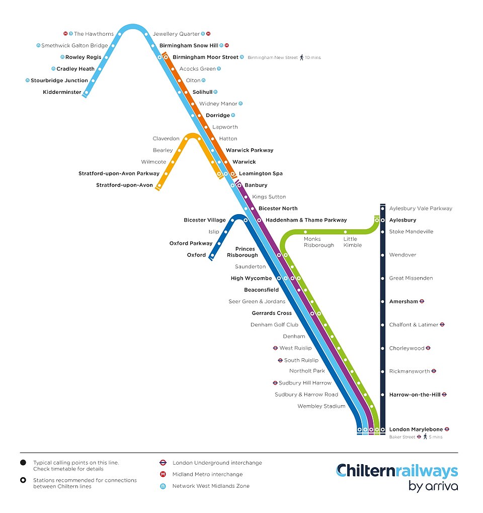 Detail Chiltern Line Map Nomer 2