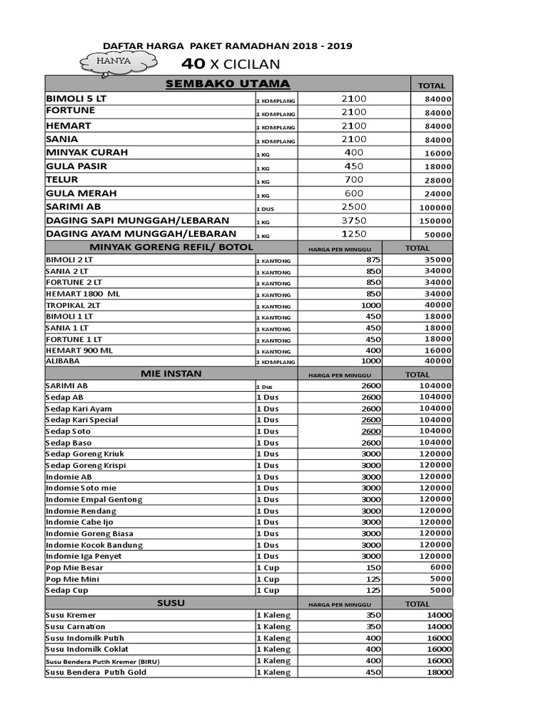 Detail Contoh Brosur Sembako Nomer 51