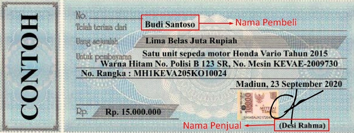 Detail Contoh Buat Kwitansi Nomer 19