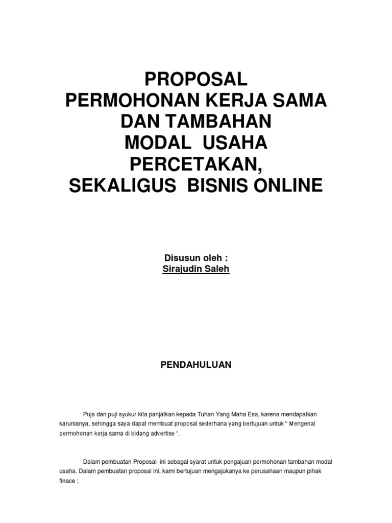 Detail Contoh Buat Proposal Nomer 52