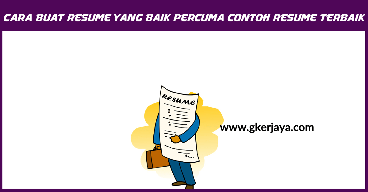 Detail Contoh Buat Resume Nomer 47