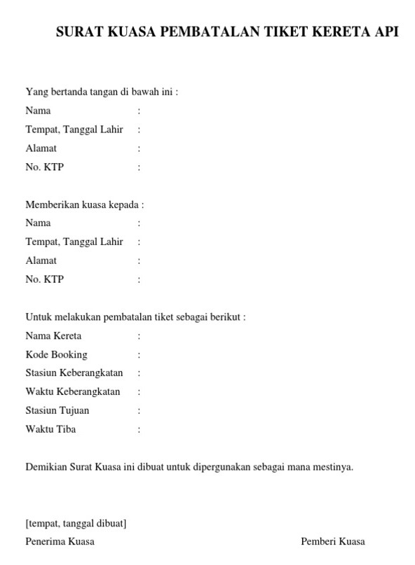 Detail Contoh Buat Surat Kuasa Nomer 55