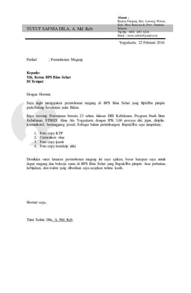 Detail Contoh Buat Surat Lamaran Nomer 33