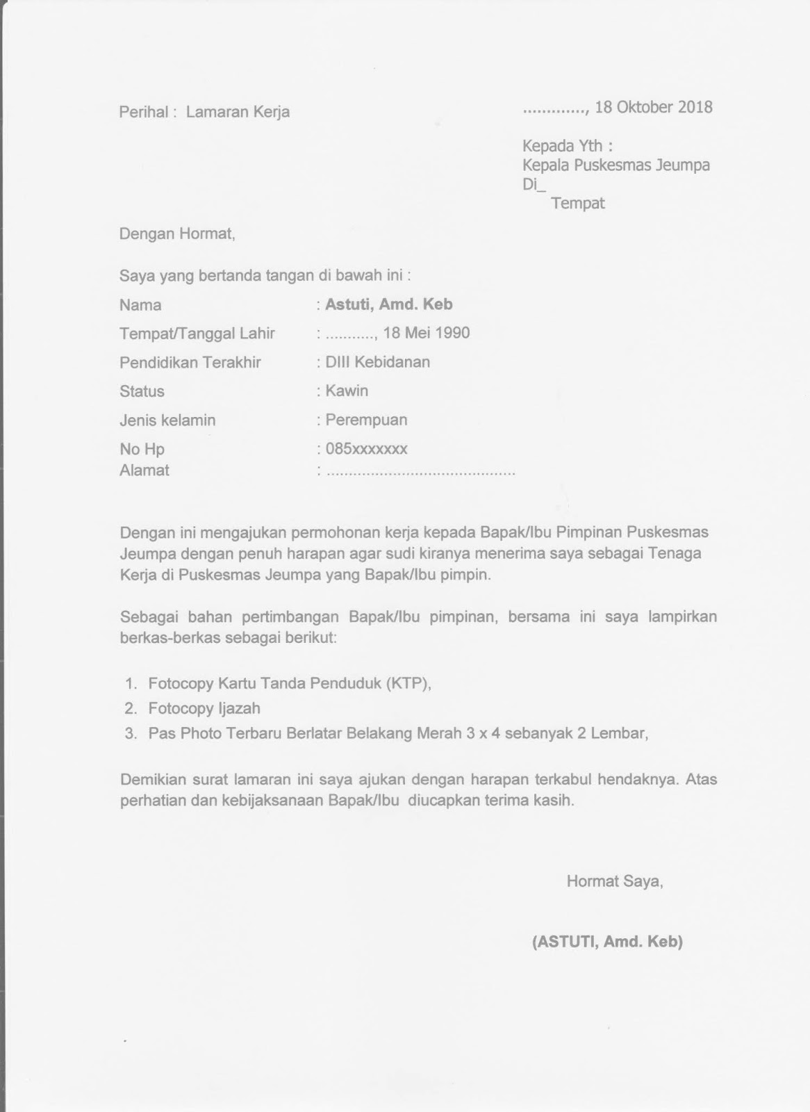 Detail Contoh Buat Surat Lamaran Pekerjaan Nomer 54