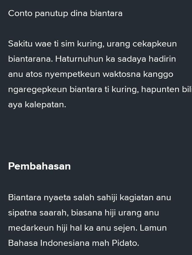 Detail Contoh Bubuka Biantara Nomer 6