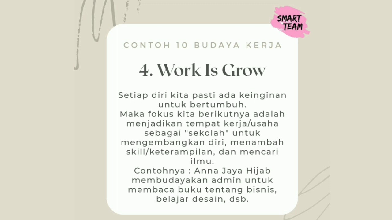 Detail Contoh Budaya Kerja Nomer 36