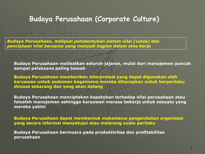 Detail Contoh Budaya Organisasi Perusahaan Nomer 30