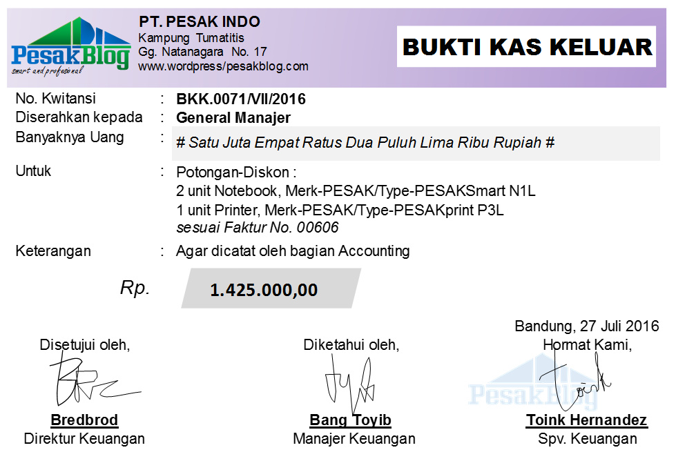 Detail Contoh Bukti Kas Masuk Dan Keluar Nomer 3