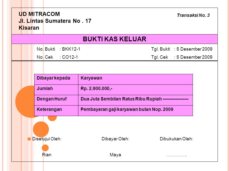 Detail Contoh Bukti Kas Masuk Dan Keluar Nomer 24