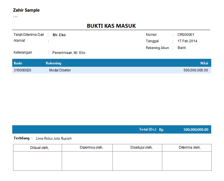 Detail Contoh Bukti Kas Masuk Dan Keluar Nomer 48