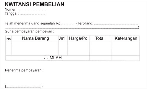 Detail Contoh Bukti Kwitansi Nomer 19