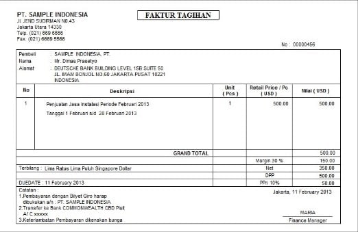 Detail Contoh Bukti Memo Nomer 33