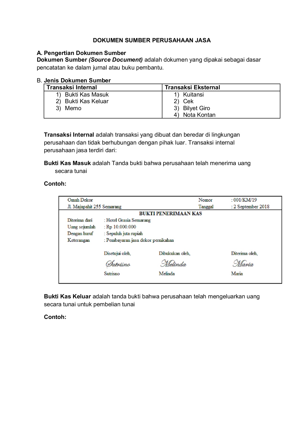 Detail Contoh Bukti Memo Nomer 35