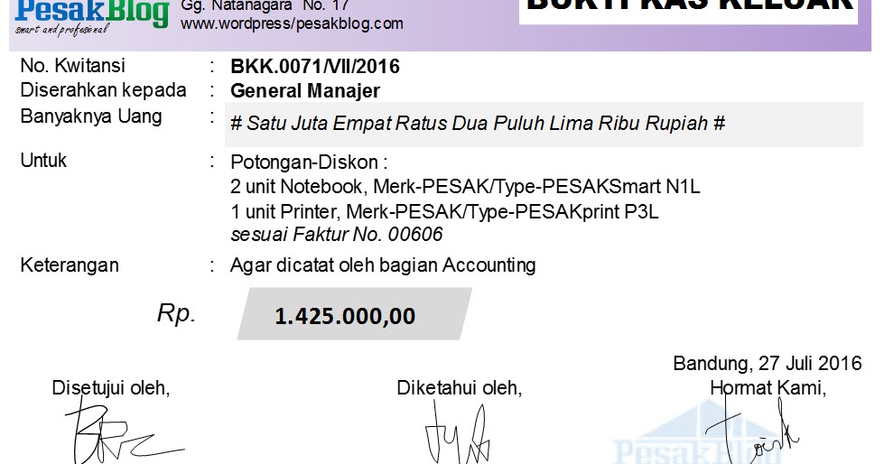 Detail Contoh Bukti Memo Nomer 36