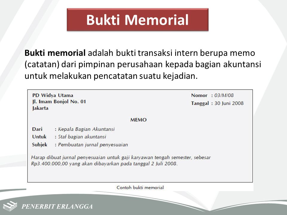 Detail Contoh Bukti Memo Nomer 7