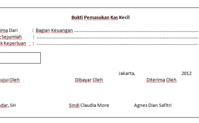 Detail Contoh Bukti Pengeluaran Kas Kecil Nomer 25