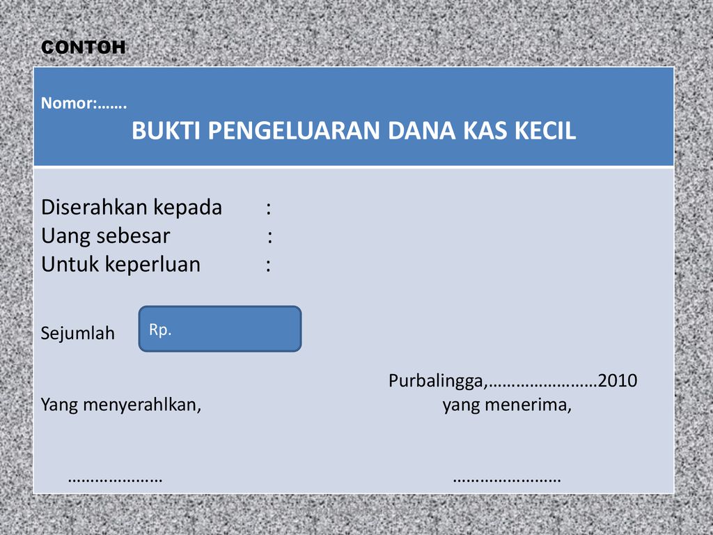 Detail Contoh Bukti Pengeluaran Kas Kecil Nomer 34