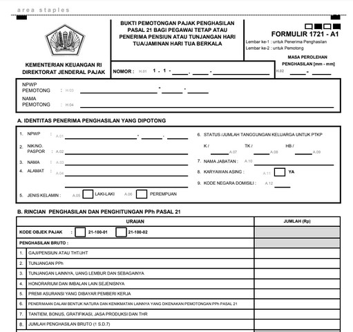 Detail Contoh Bukti Potong Pajak Nomer 21