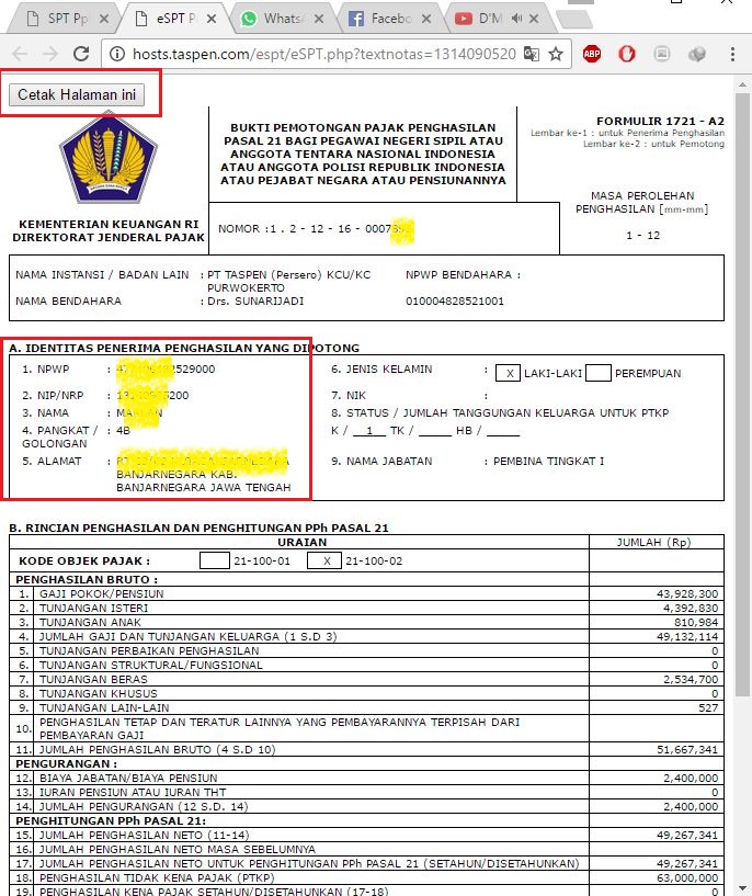 Detail Contoh Bukti Potong Pajak Nomer 5