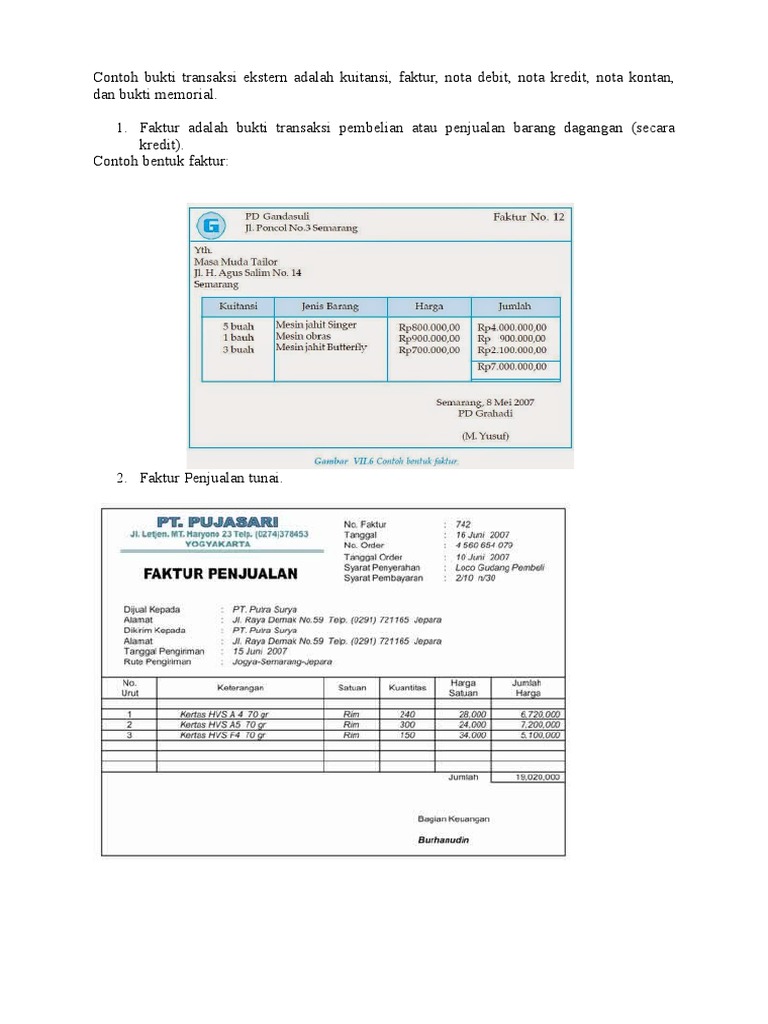 Detail Contoh Bukti Transaksi Eksternal Nomer 45