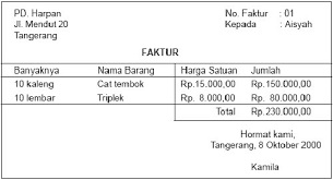 Detail Contoh Bukti Transaksi Faktur Nomer 8