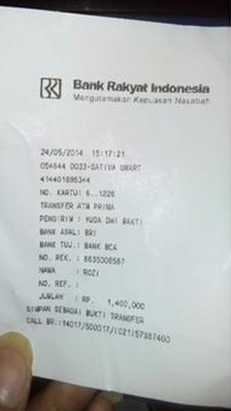 Detail Contoh Bukti Transfer Bri Nomer 11