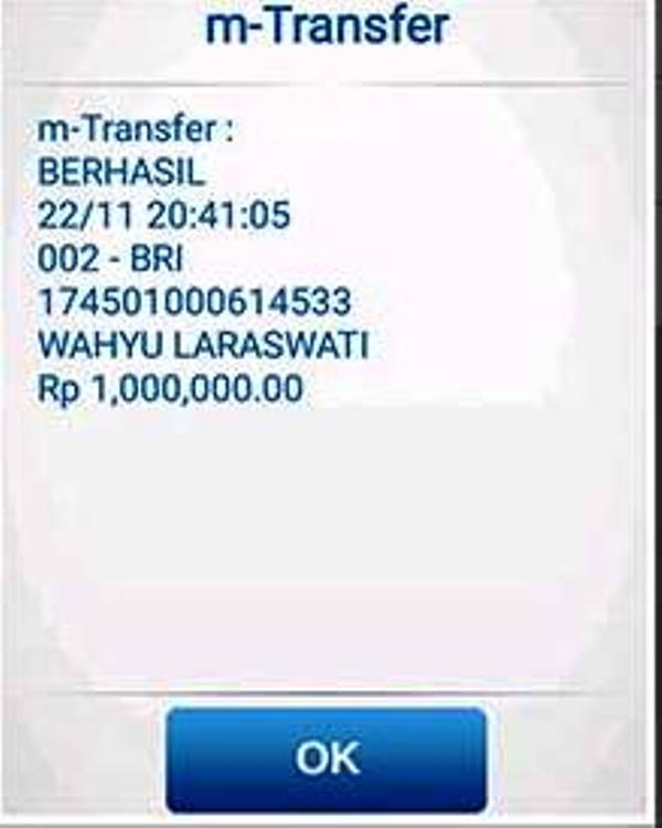 Detail Contoh Bukti Transfer Bri Nomer 44