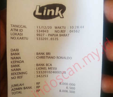 Detail Contoh Bukti Transfer Bri Nomer 55