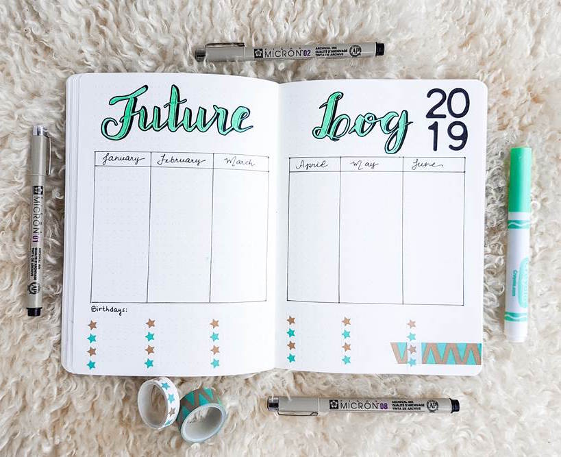 Detail Contoh Bullet Journal Simple Nomer 18