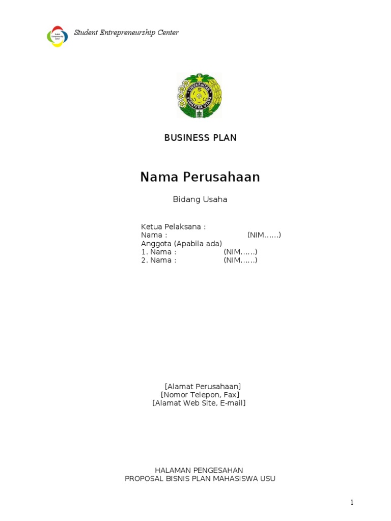 Detail Contoh Business Plan Nomer 21