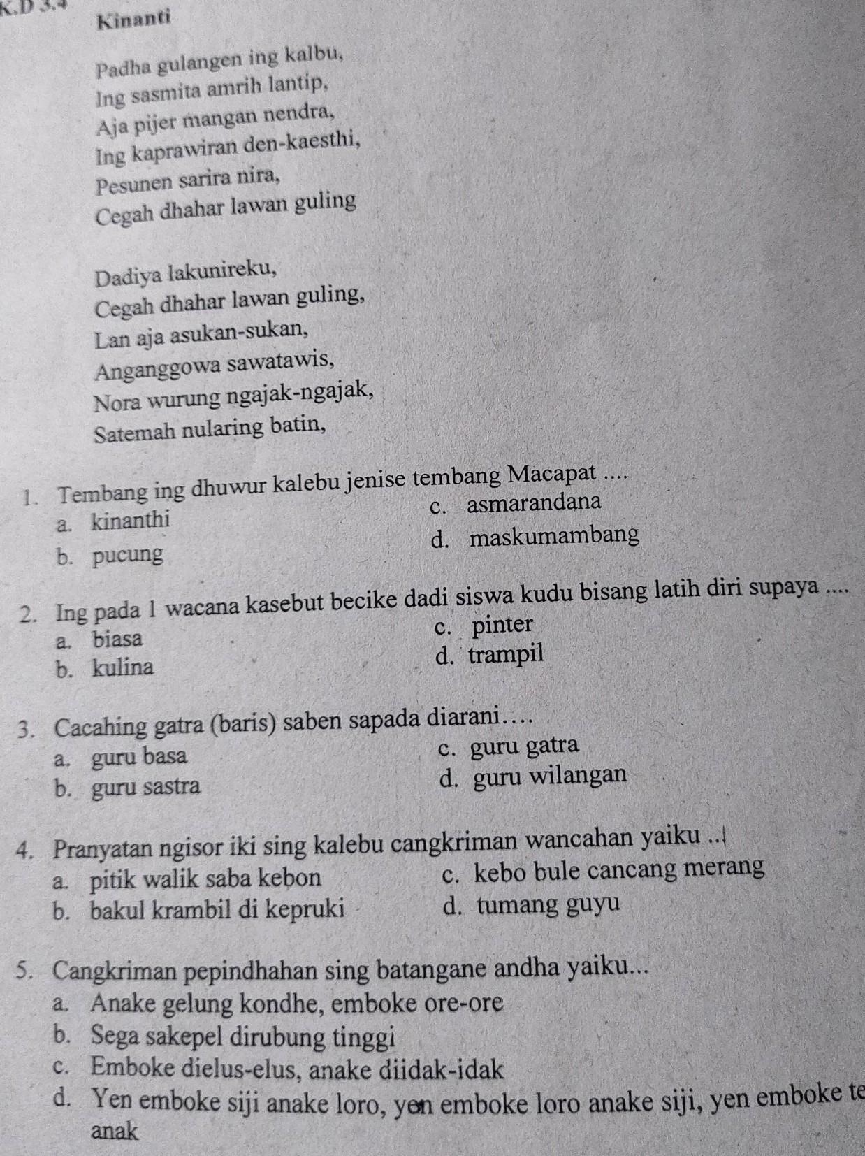 Detail Contoh Cangkriman Wancahan Nomer 49