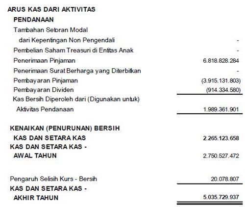 Detail Contoh Cash Flow Perusahaan Nomer 9