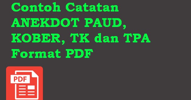 Detail Contoh Catatan Anekdot Tk Nomer 23