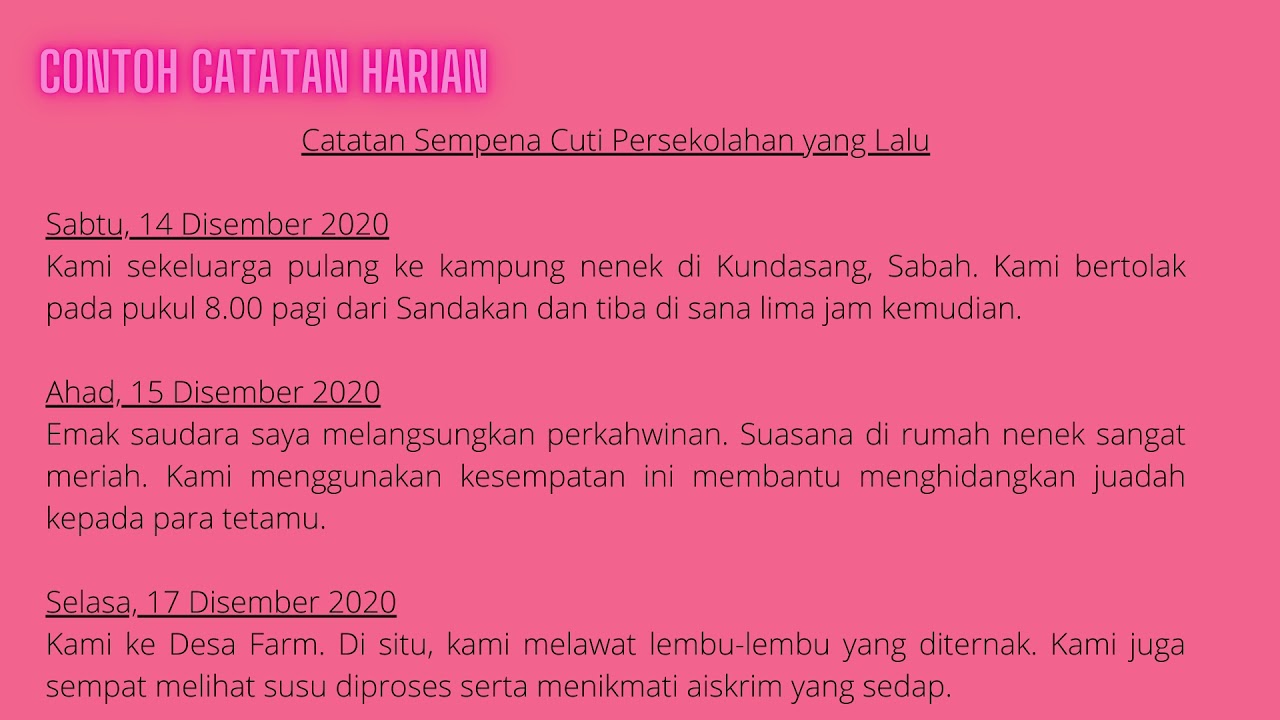 Detail Contoh Catatan Harian Nomer 30