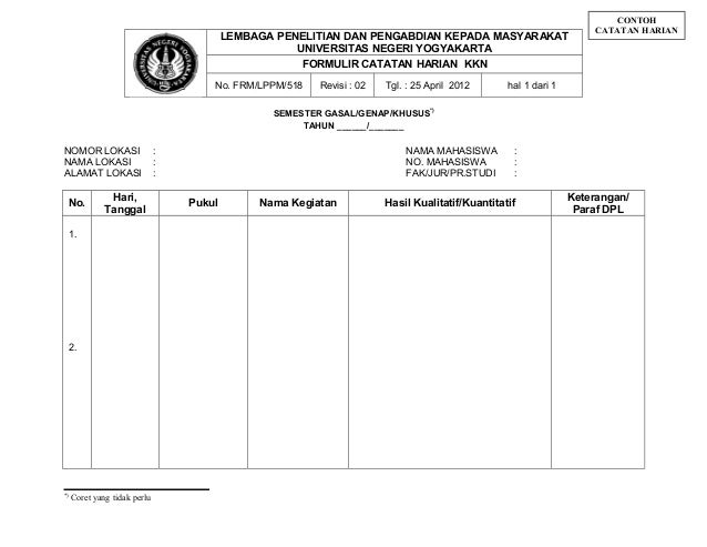 Detail Contoh Catatan Harian Nomer 35