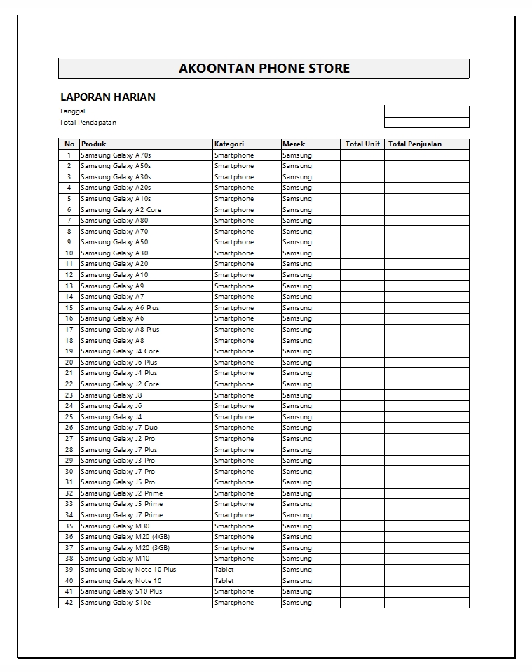 Detail Contoh Catatan Penjualan Nomer 32