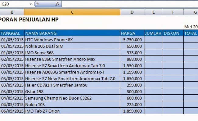 Detail Contoh Catatan Penjualan Nomer 49