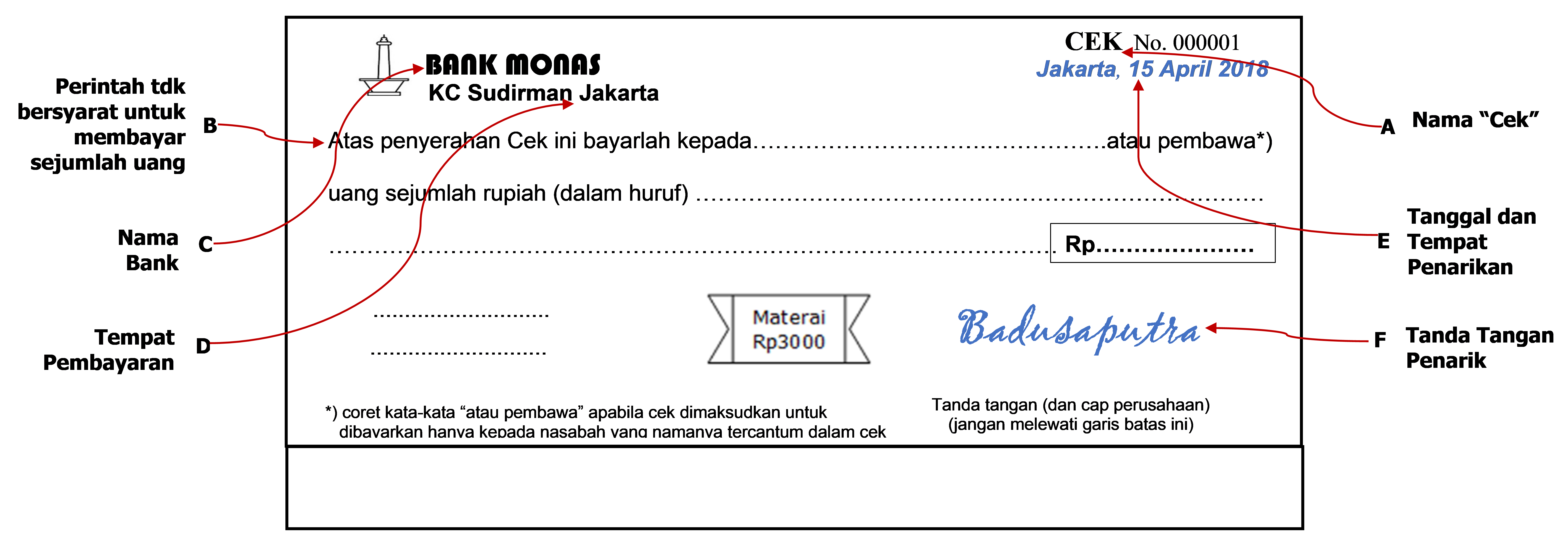 Detail Contoh Cek Atas Nama Koleksi Nomer 36