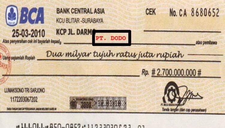 Detail Contoh Cek Bank Bni Nomer 23
