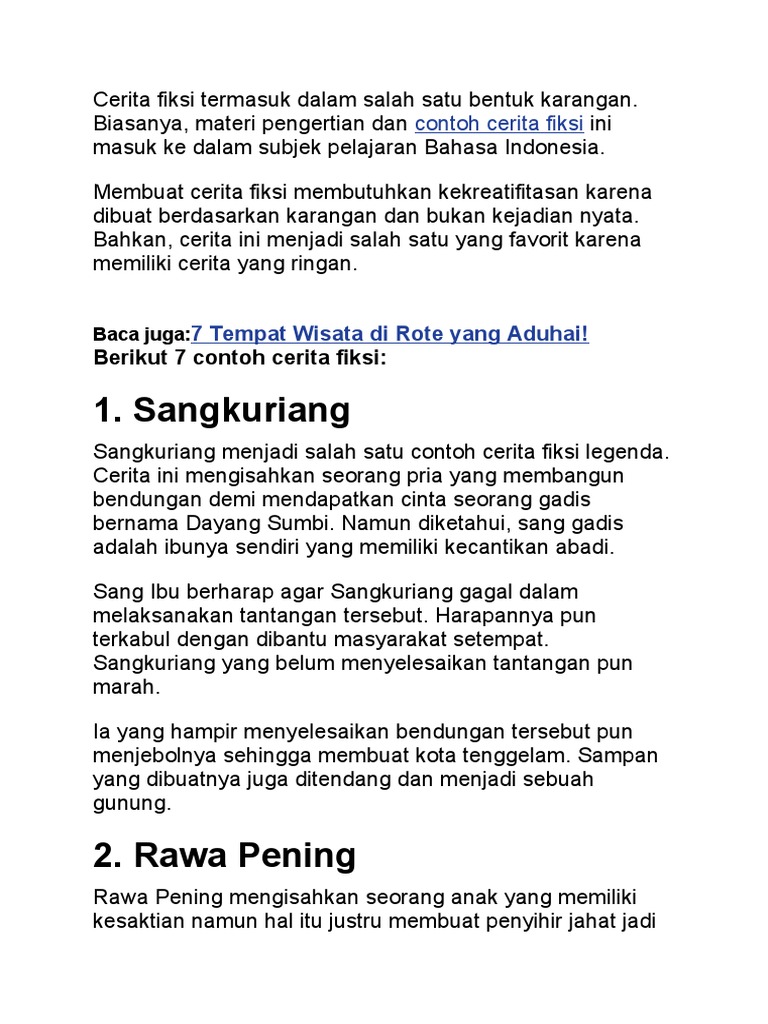 Detail Contoh Cerita Fiksi Sejarah Nomer 20