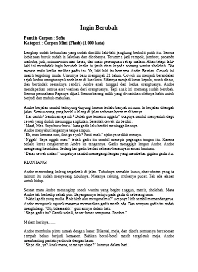 Detail Contoh Cerpen Mini Nomer 2