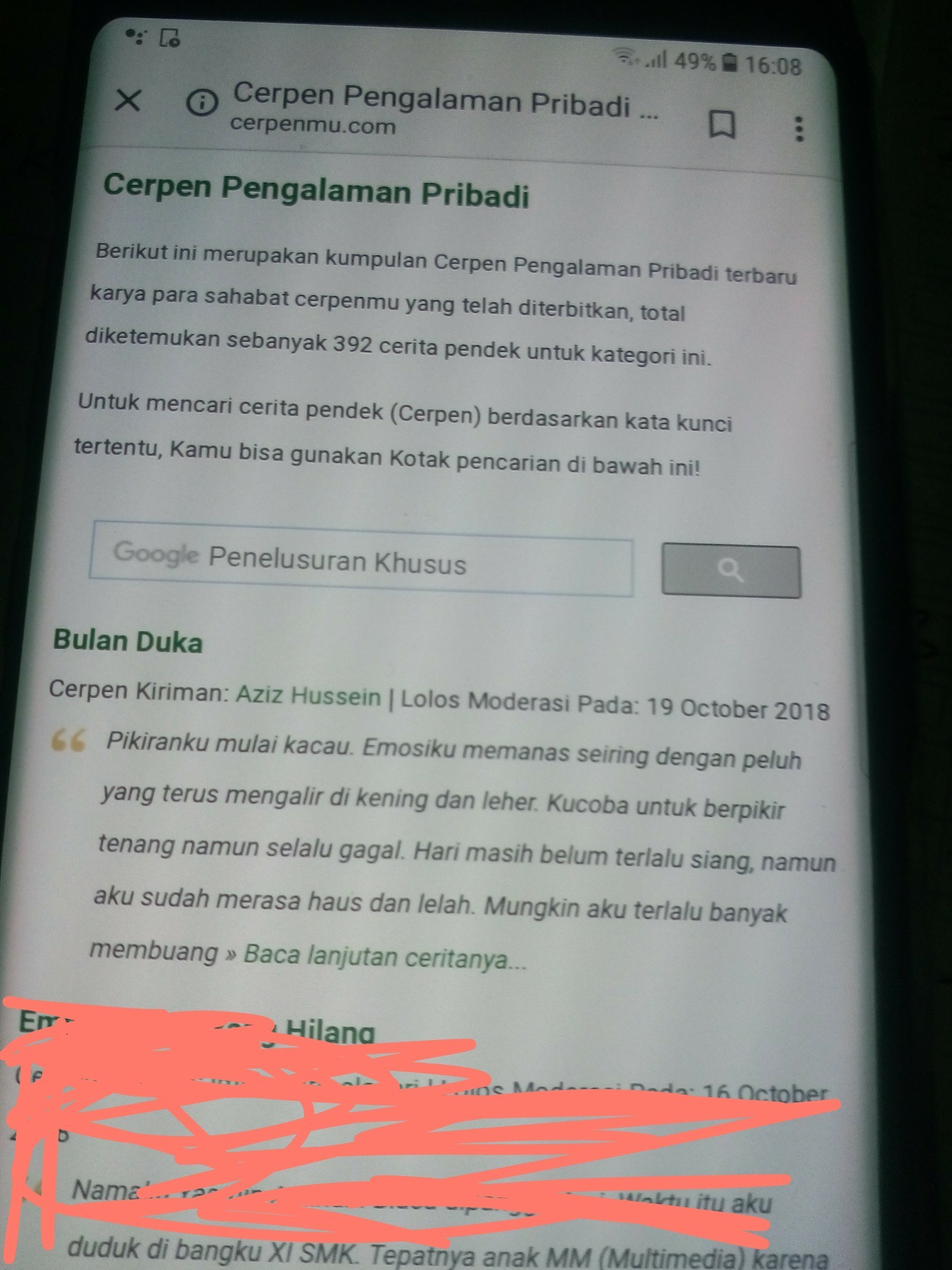 Detail Contoh Cerpen Pengalaman Nomer 52