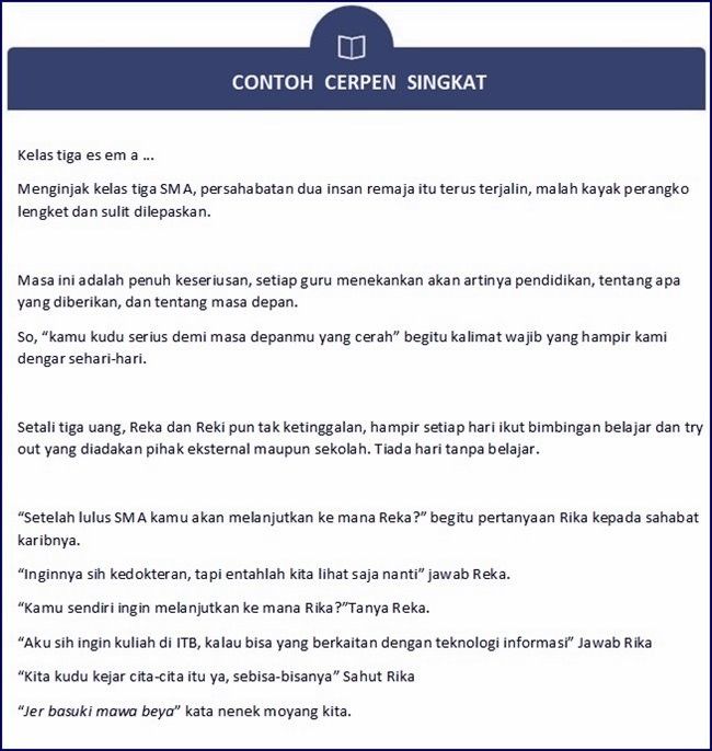 Detail Contoh Cerpen Singkat Tentang Persahabatan Nomer 30