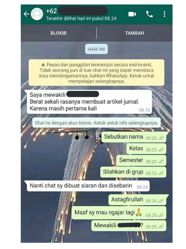 Detail Contoh Chat Dosen Nomer 53