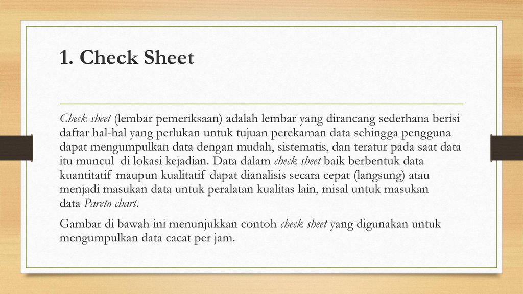 Detail Contoh Check Sheet Koleksi Nomer 31