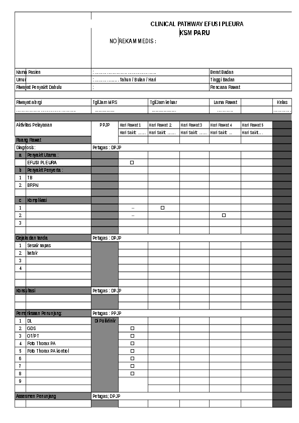 Detail Contoh Clinical Pathway Nomer 16