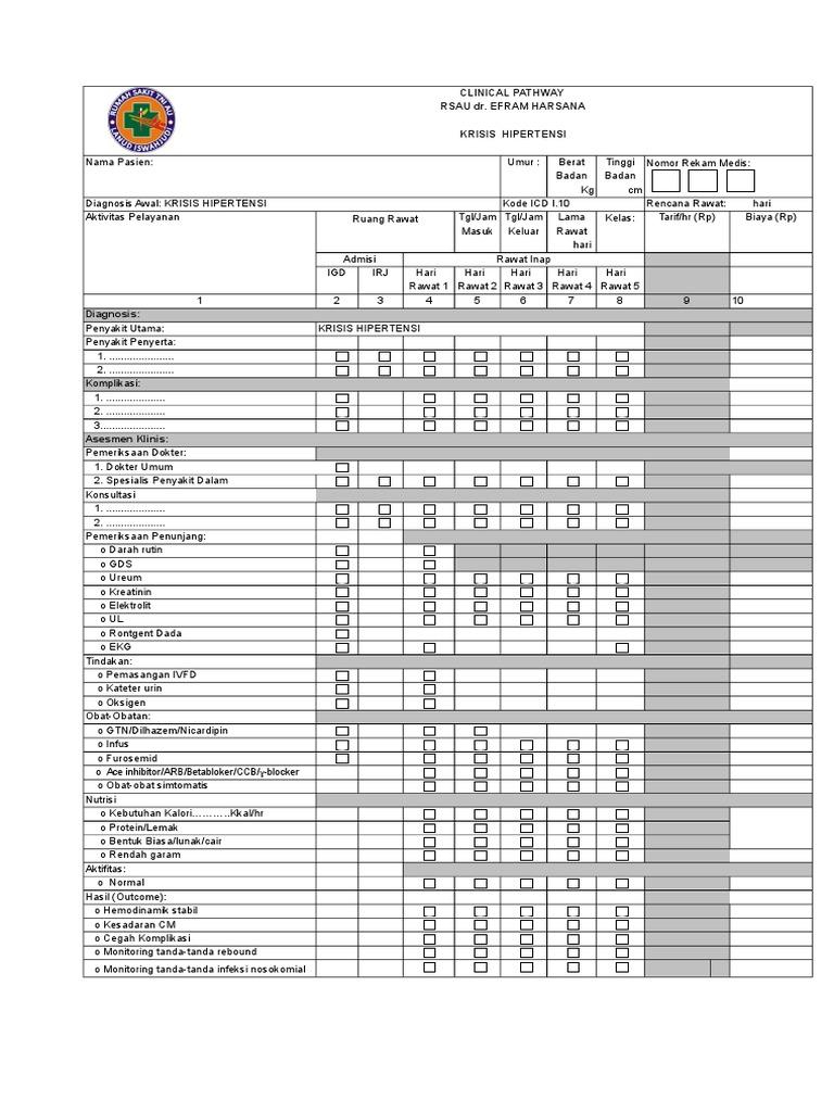 Detail Contoh Clinical Pathway Nomer 20