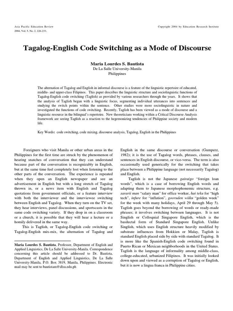 Detail Contoh Code Switching Nomer 28